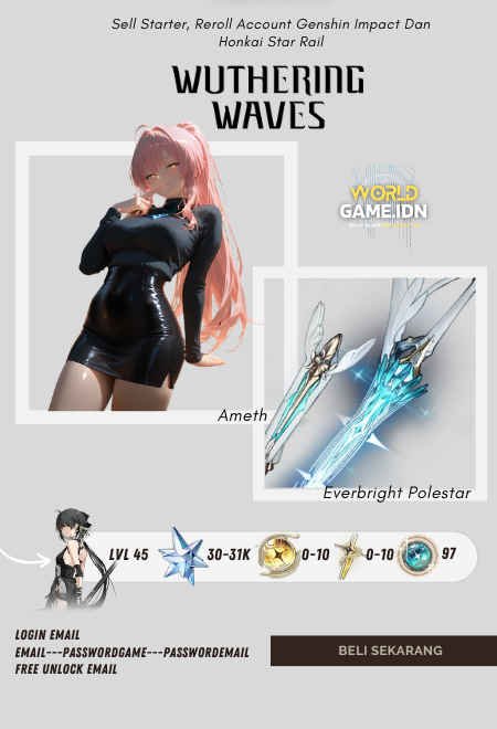 [Sea Server] Limited Reroll Aemeath + Weapon Everbright Polestar 30K Asterite Union Level 47